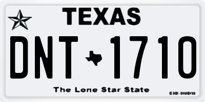 TX license plate DNT1710