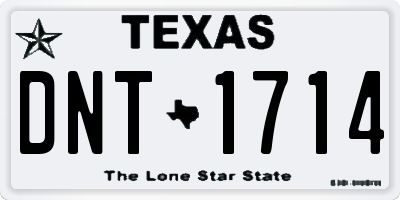 TX license plate DNT1714