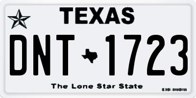 TX license plate DNT1723