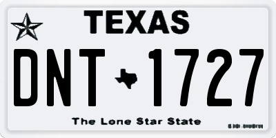 TX license plate DNT1727