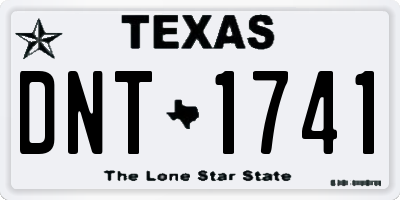 TX license plate DNT1741