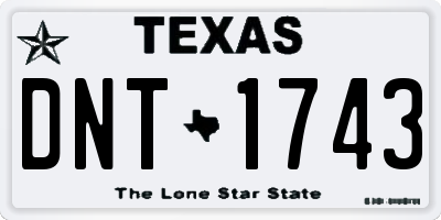 TX license plate DNT1743