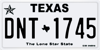TX license plate DNT1745