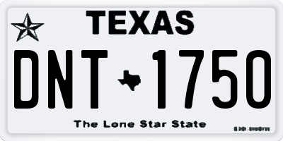 TX license plate DNT1750