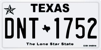 TX license plate DNT1752