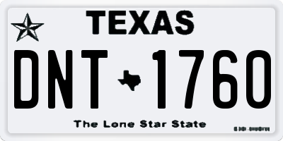 TX license plate DNT1760