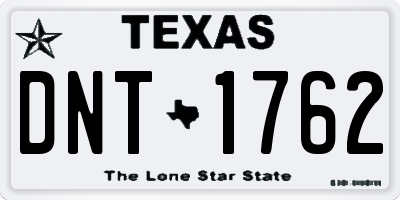 TX license plate DNT1762