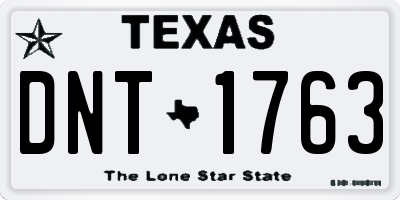 TX license plate DNT1763
