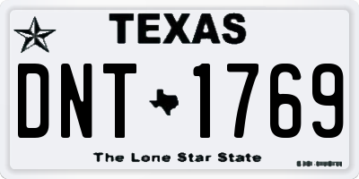 TX license plate DNT1769