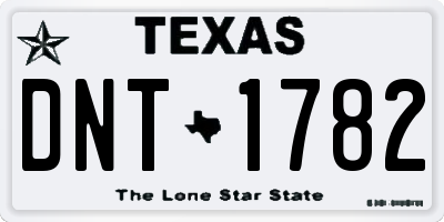 TX license plate DNT1782