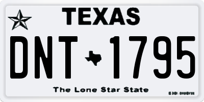 TX license plate DNT1795
