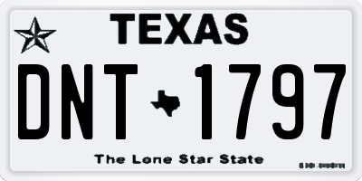 TX license plate DNT1797