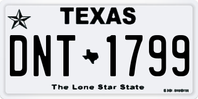 TX license plate DNT1799