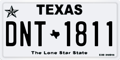 TX license plate DNT1811