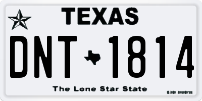 TX license plate DNT1814