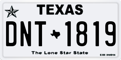 TX license plate DNT1819