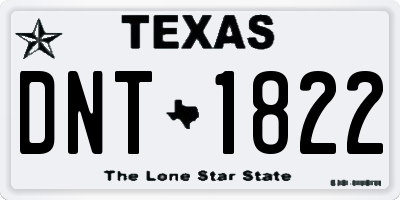 TX license plate DNT1822