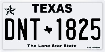 TX license plate DNT1825