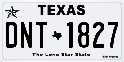 TX license plate DNT1827