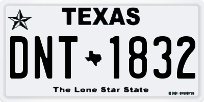 TX license plate DNT1832