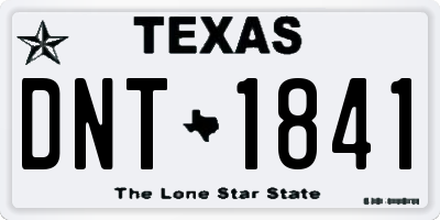 TX license plate DNT1841