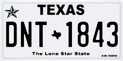 TX license plate DNT1843