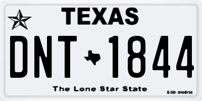 TX license plate DNT1844