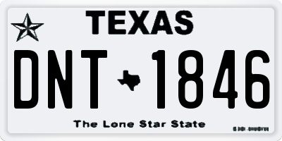TX license plate DNT1846