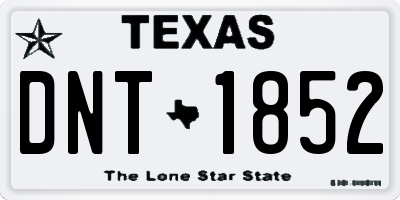TX license plate DNT1852