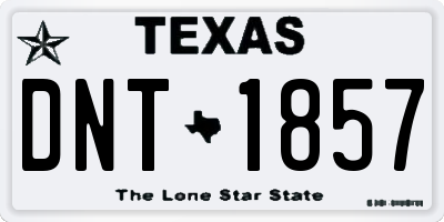 TX license plate DNT1857