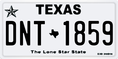 TX license plate DNT1859