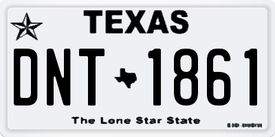 TX license plate DNT1861