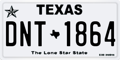TX license plate DNT1864