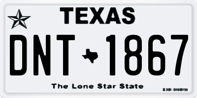 TX license plate DNT1867