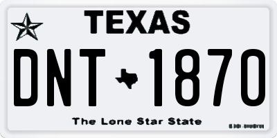 TX license plate DNT1870