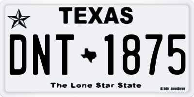 TX license plate DNT1875