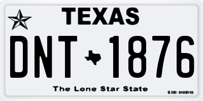 TX license plate DNT1876