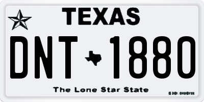 TX license plate DNT1880