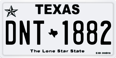 TX license plate DNT1882