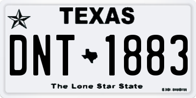 TX license plate DNT1883