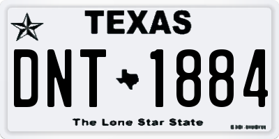 TX license plate DNT1884