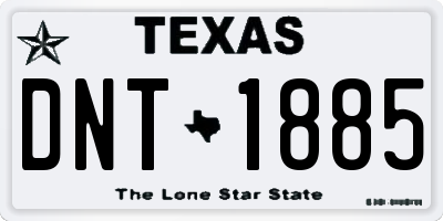 TX license plate DNT1885