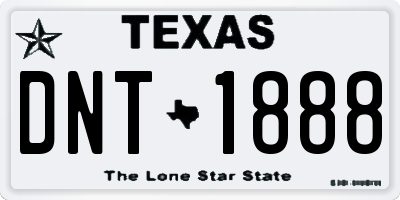 TX license plate DNT1888