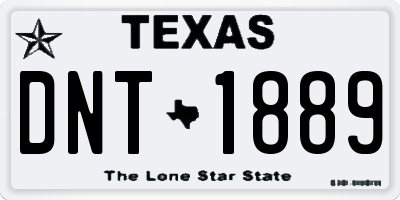 TX license plate DNT1889