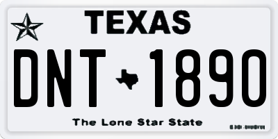 TX license plate DNT1890