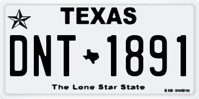 TX license plate DNT1891