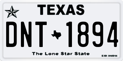 TX license plate DNT1894