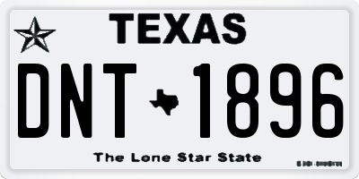 TX license plate DNT1896