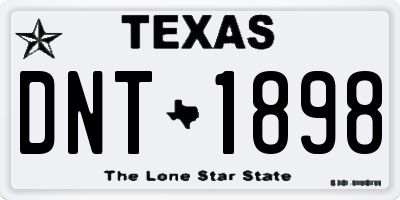 TX license plate DNT1898