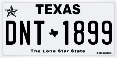 TX license plate DNT1899